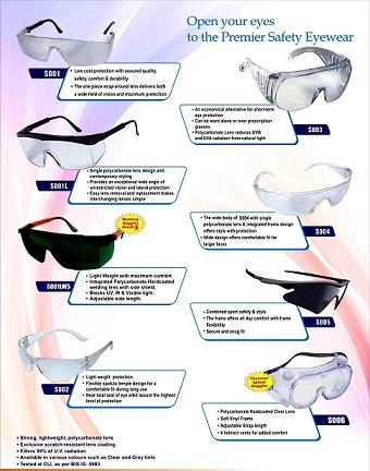 Manufacturers Exporters and Wholesale Suppliers of Premier Safety Eyewear Faridabad Jharkhand